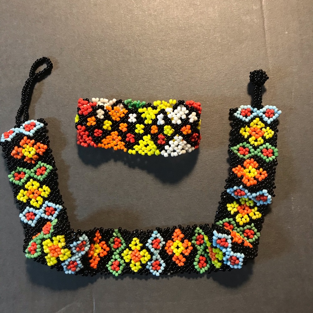 Maramures traditional glass beads set